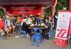 Polwan-Polres-Bojonegoro-Gelar-Bakti-Kesehatan-di-CFD,-Warga-Antusias-Serbu-Layanan-Gratis