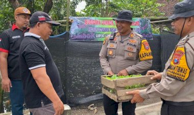 Kapolsek-Balongbendo-Serahkan-400-Bibit-Tanaman-untuk-Pekarangan-Bergizi-Desa-Kemangsen