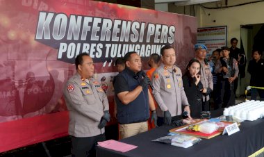 Polres-Tulungagung-Berhasil-Amankan-Tersangka-Pengedar-Narkoba-Diduga-Jaringan-Internasional,-Sita-Sabu-1,2kg