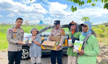 Polsek-Taman-Salurkan-Bibit-dan-Pupuk-untuk-Dukung-Lahan-Jagung